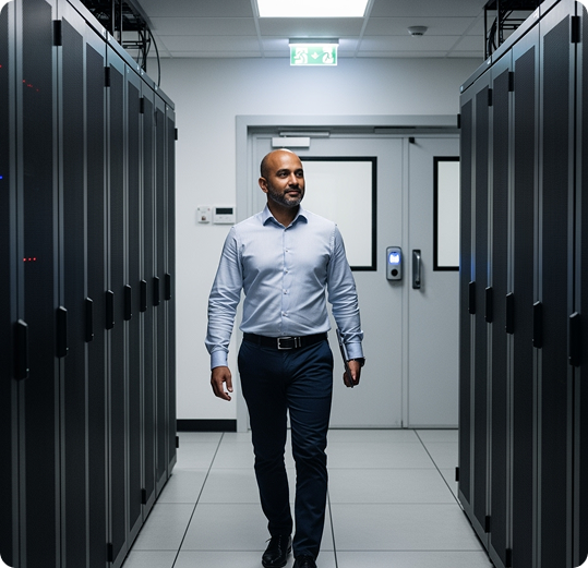 Professional Man with Device